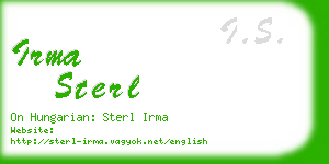 irma sterl business card